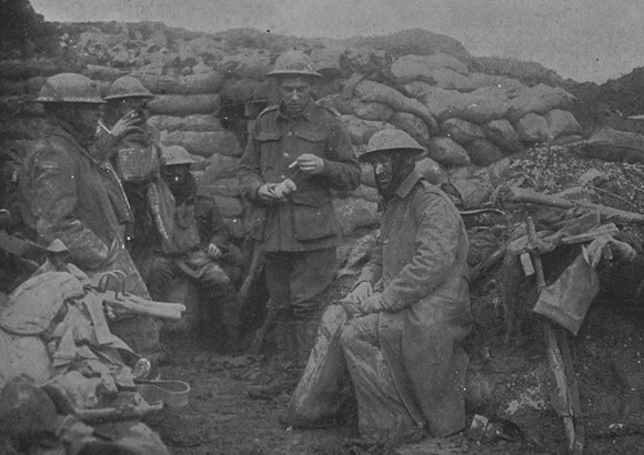 An Australian Soldier With Trench Foot Awaiting The Arrival Of Red Cross Orderlies For Removal To Hospital