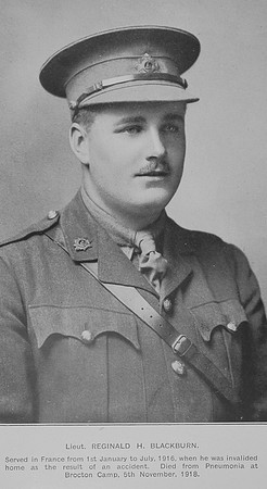 Blackburn R H Lt Bedfordshire Regiment