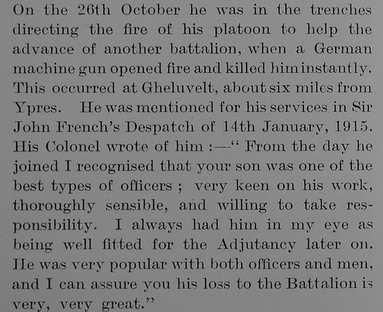 Bastard W Lt 2nd Bedfordshire Regient Obit Part 3 The Bond Of Sacrifice Vol 1