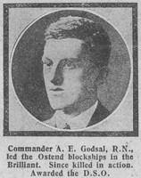 Godsal A E Comm DSO Royal Navy The Graphic 24th July 1918