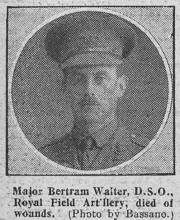Walter B Major DSO Royal Field Artillery The Graphic 5th Oct 1916