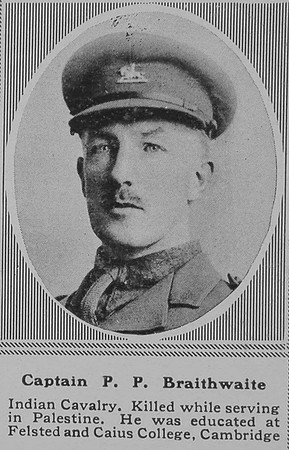 Braithwaite P P Captain Indian Army The Sphere 26th Oct 1918