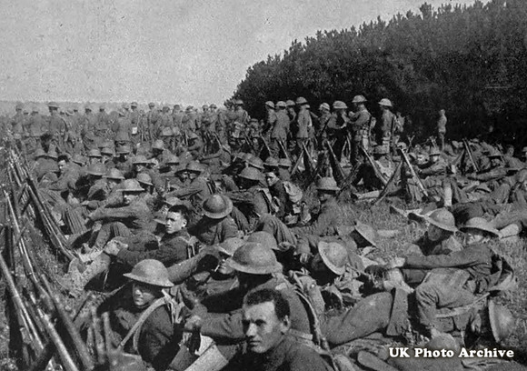 American Troops Resting After A Spell Of Duty In France