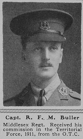 Buller R F M Captain 8th Middlesex Regt The Sphere 5th Oct 1918