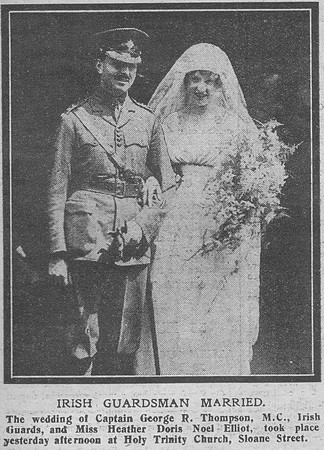 Thompson G R Captain MC Irish Guards The Graphic 2nd July 1918