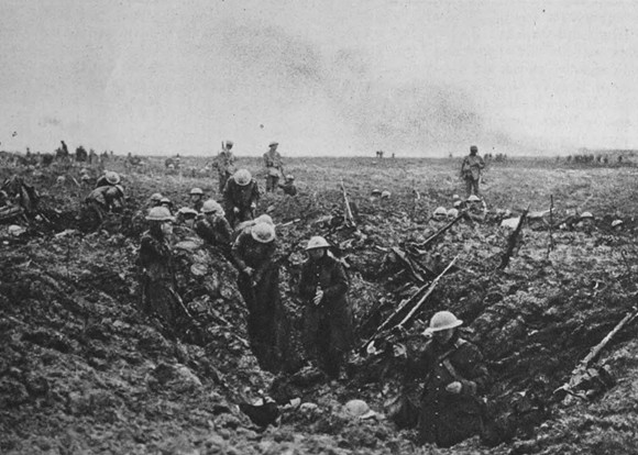 Canadian Soldiers At Vimy Ridge On 10th April 1917 Consolidating The Gains