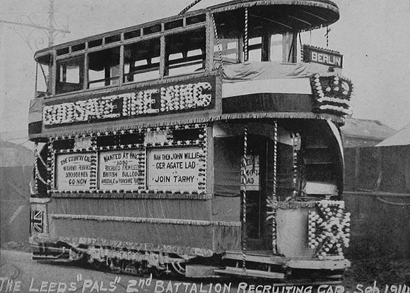 The Leeds Pals 2nd Battallion Recruiting Car 1914