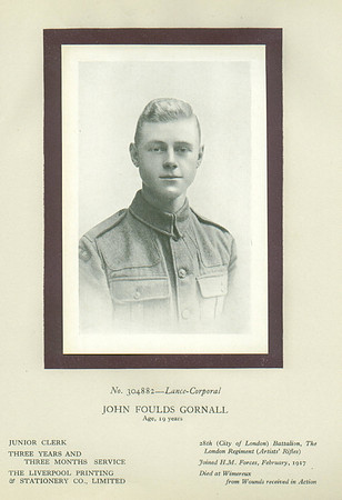 Gornall J F LCpl