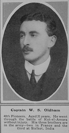 Oldham W S Captain Indian Army The Sphere 15th Jan 1916