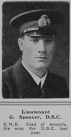 Spencer G Lt DSC RNR The Sphere 11th May 1918