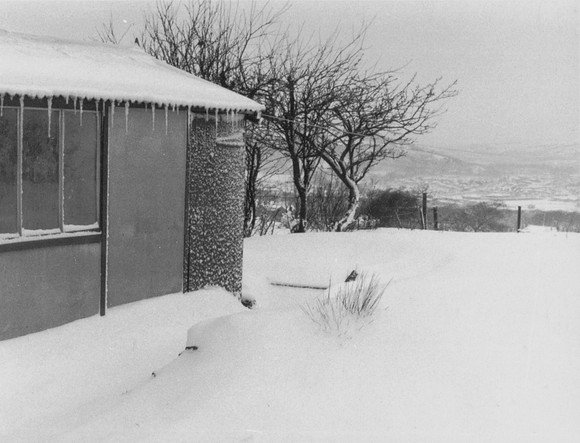 Snow In The Garden 91 Nab Wood Drive Shipley Yorkshire c.1960