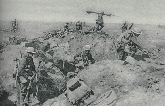 Reserves And Stretcher Bearers Moving Up On 25th September 1916