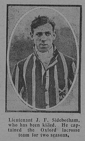 Sidebotham J F Lt 6th Kings Shrop LI Graphic 21st Feb 1916