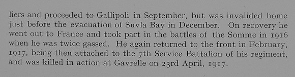 Wood P B Lt 5th Royal Fusiliers Obit Part 2 Dulwich College Roll Of Honour