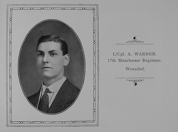 Warner A L/Cpl 17th Manchester Regiment William Graham Co Roll Of Honour
