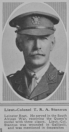 Stannus T R A Lt Col Leinster Regt The Sphere 18th Aug 1917