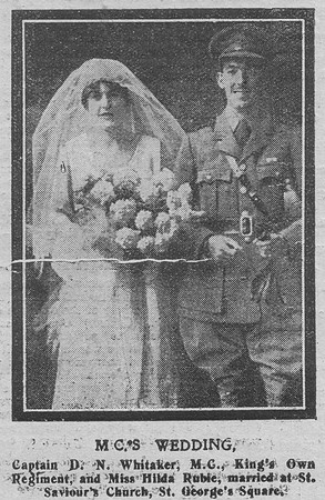 Whitaker D N Captain MC 8th Kings Own Royal Lancaster Regiment The Graphic 12th July 1918