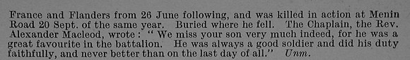 Watt A Pte 202897 4th Gordon Highlanders Obit Part 2 De Ruvignys Roll Of Honour Vol 4