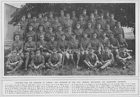 Hampshire Regiment 12th Battalion Officers