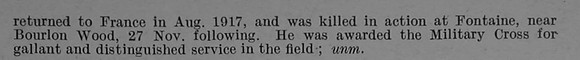 Beaumont-Nesbitt W H Captain MC 2nd Grenadier Guards Obit Part 2 De Ruvignys Roll Of Honour Vol 4