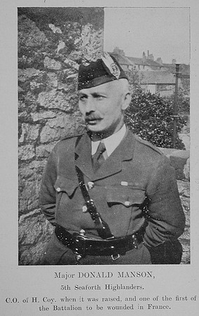 Manson D Major 5th Seaforth Highlanders The Sword Of The North Highland Memories Of The Great War - Dugald MacEchern