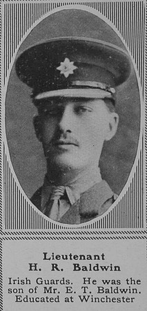 Baldwin H R Lt 1st Irish Guards The Sphere 19th Oct 1918