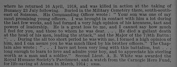 White A B 2nd Lt 5th Attd 8th Kings Own Scottish Borderers Obit Part 2 De Ruvignys Roll Of Honour Vol 4