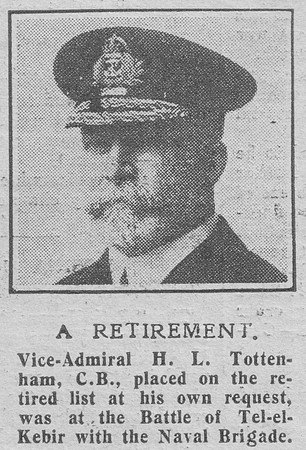 Tottenham H L Vice Admiral CB Royal Navy The Graphic 2nd Nov 1918