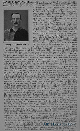Banks P D Captain Indian Army Obit