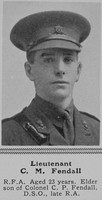 Fendall C M Lt RFA The Sphere 19th Feb 1916