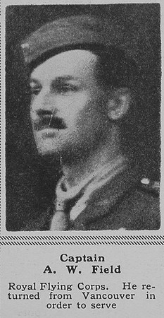 Field A W Captain RFC The Sphere 20th Apr 1918