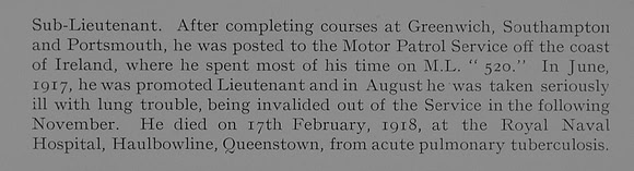 Thacker W N Lt Royal Naval Volunteer Reserve Obit Part 2 Dulwich College Roll Of Honour