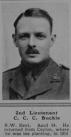 Buckle C C C 2nd Lt 6th Queen's Own (Royal West Kent Regiment) The Sphere 23rd Sep 1916