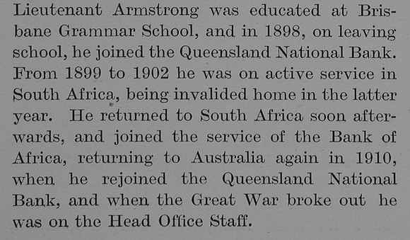 Armstrong F L Lt 15th Australian Infantry Obit Part 2 The Bond Of Sacrifice Vol 2
