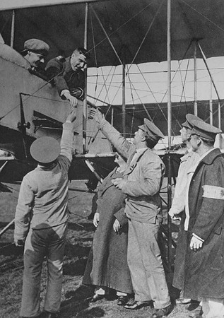 Wounded Soldiers Taking Air Trips At A British Aerodrome