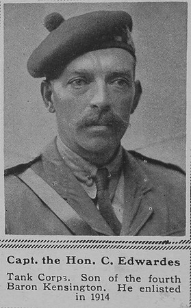 Edwardes C Captain The Hon Tank Corps The Sphere 26th Jan 1918