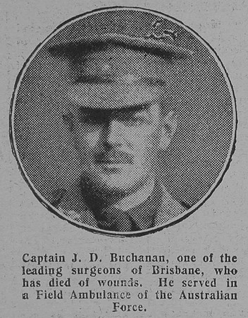 Buchanan J D Captain Australian Imperial Force The Graphic 5th Jan 1916