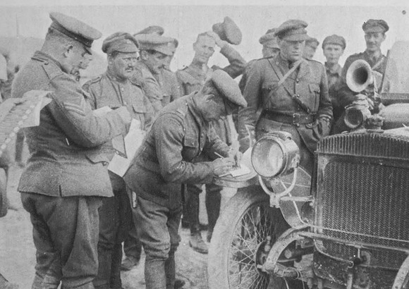 Canadian Soldiers On The Western Front Voting In British Columbia Elections 1916