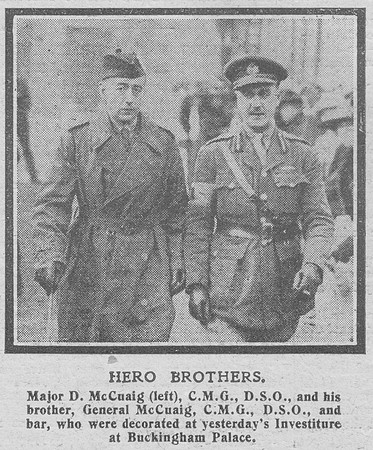 McCuaig D R Major DSO McGuaig G E Brig Gen CMG DSO  The Graphic 25th Oct 1918