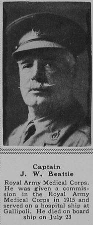 Beattie J W Captain RAMC The Sphere 21st Sep 1918