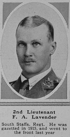 Lavender F A 2nd Lt 5th South Staffs Regt The Sphere 28th Apr 1917