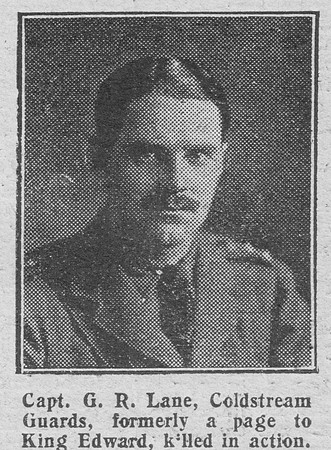Lane G R Captain 2nd Coldstream Guards The Graphic 30th Sep 1916