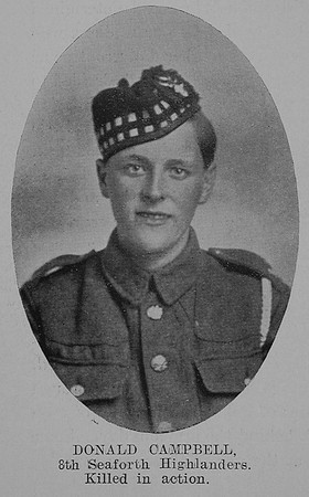 Campbell D Pte S/42330 8th Seaforth Highlanders The Sword Of The North Highland Memories Of The Great War - Dugald MacEchern