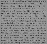 Abadie E H A Major DSO 9th Lancers Obit Part 2 Bond Of Sacrifice Vol 1