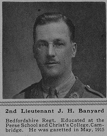 Banyard J H 2nd Lt 1st Bedfordshire Regiment The Sphere 6th Jan 1917