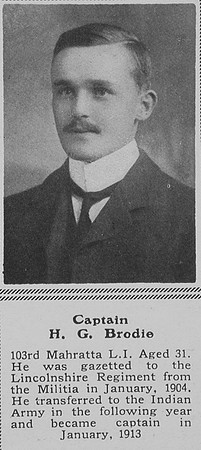 Brodie H G Captain Indian Army The Sphere 8th Jan 1916
