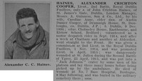 Haines A C C Lt 2nd Royal Dublin Fusiliers Obit