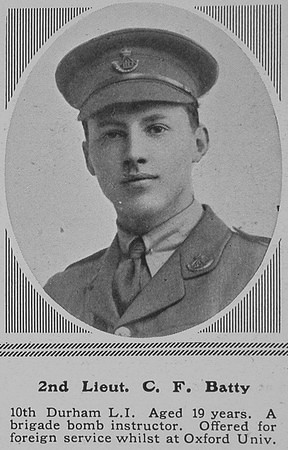 Batty C F 2nd Lt 10th DLI The Sphere 26th Feb 1916