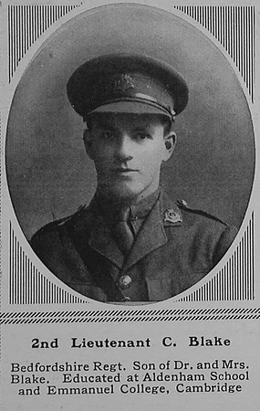 Blake C 2nd Lt 1st Bedfordshire Regiment The Sphere 13th Jan 1917