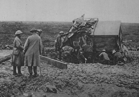Ambulances Stranded In A Sea Of Mud